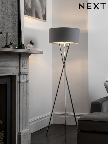 Silver Rico Floor Lamp (M51175) | £130