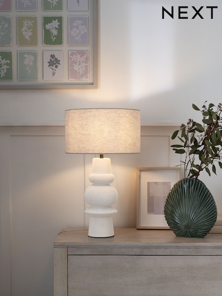 Ivory Hera Totem Table Lamp (M51178) | £110