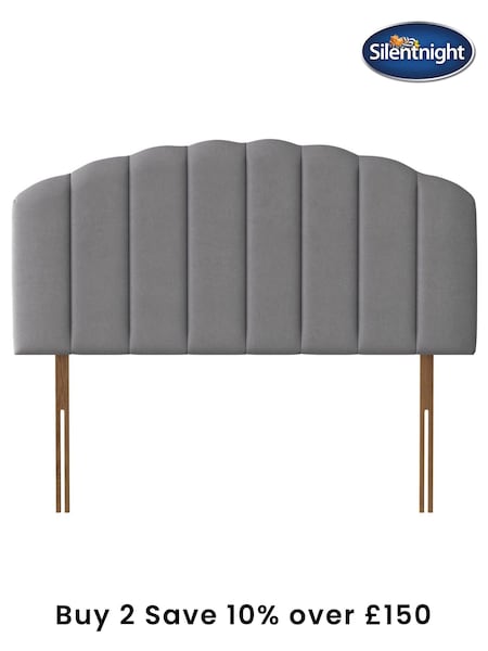 Silentnight Silver Merlin Luxury Velvet Headboard (M51388) | £140 - £235
