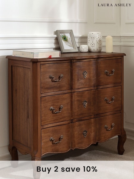 Laura Ashley Walnut Montpellier 3 Drawer Chest (M51635) | £775