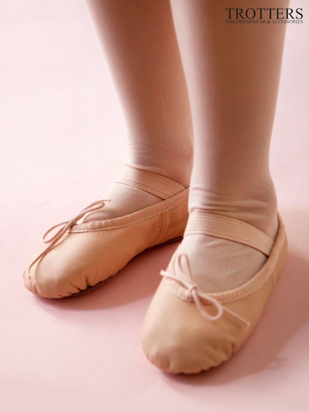 Trotters London Pink Bloch Ballet Shoes (M52189) | £15