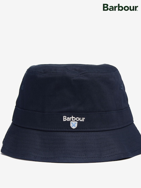 Barbour® Navy Blue Cascade 100% Cotton Bucket Hat (M52558) | £27