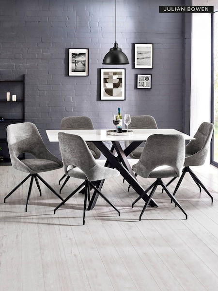 Julian Bowen Bradley Rectangular Dining Set With 6 Jonah Chairs