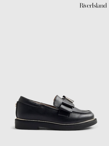 Black - River Island Back To School Bow Loafers