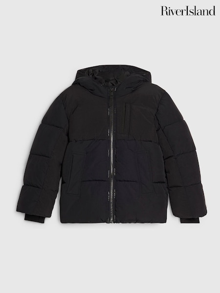 Black - River Island Back To School Heavyweight Padded Jacket