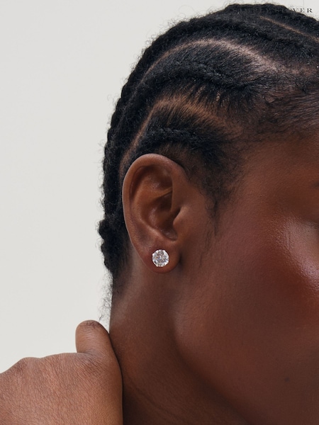 925 Sterling Silver - Simply Silver 10mm Brilliant Round Stud Earrings