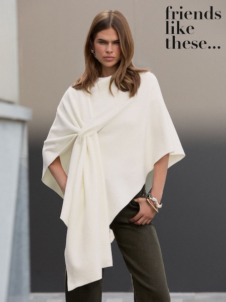 Cream - Friends Like These Pull Through Knitted Capri