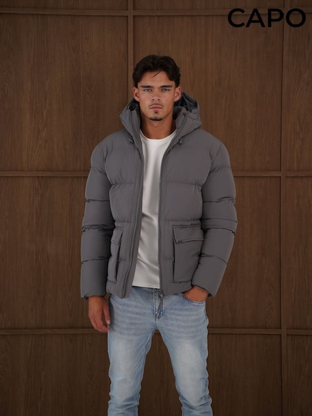 Grey - Regular Capo Puffer Coat