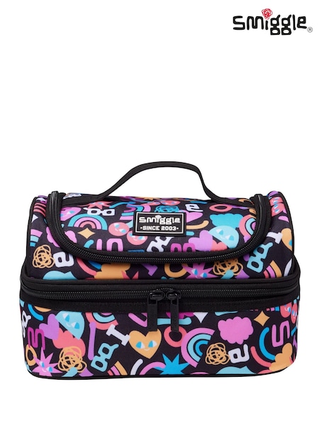 Black Mix - Smiggle Unreal Double Decker Lunch Bag