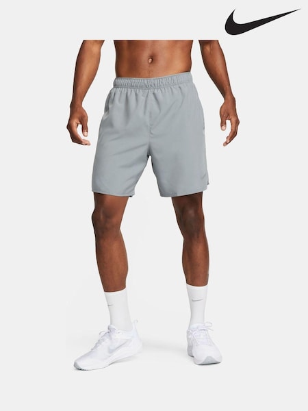 Nike Grey 7 Inch Challenger Dri-FIT 7 inch Briefs Lined Running Shorts (M55400) | £35