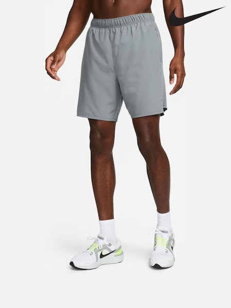 Nike Grey Challenger Dri-FIT 7 inch 2-in-1 Running Shorts (M55403) | £40