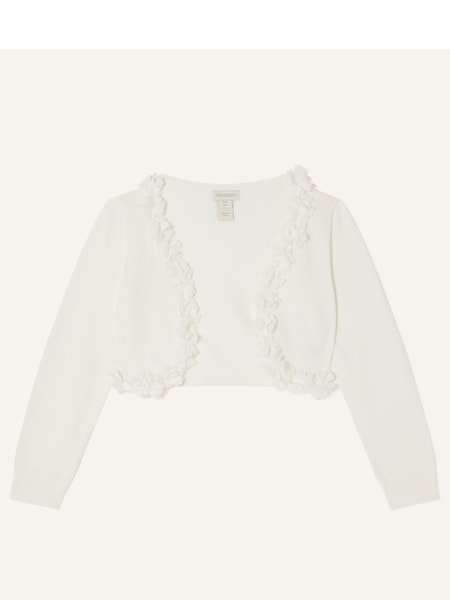 Monsoon Natural Baby 100% Cotton Flora 3D Cardigan (M59337) | £22 - £24