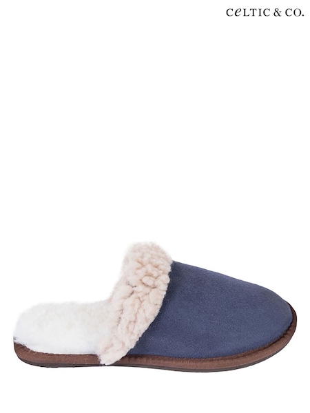 Celtic & Co. Ladies Blue Turnback Mules (M62160) | £79