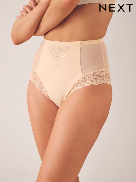 Pastel Rose Nude High Waist Brief Firm Tummy Control Shaping Briefs (M62194) | £20