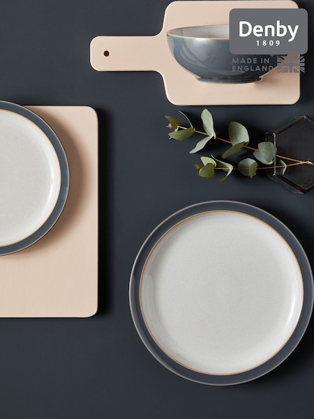 Denby 12 Piece Fossil Grey Elements Dinnerware Set (M66431) | £172