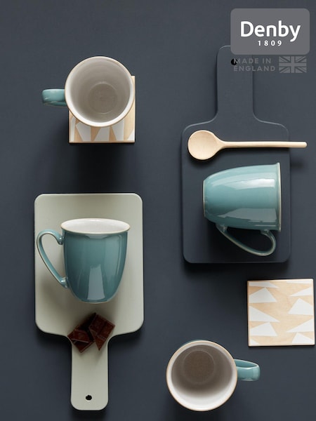 Denby Fern Green Elements Coffee Mugs Set (M66436) | £64