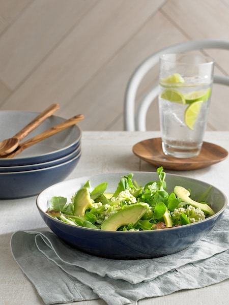 Denby 4 Piece Dark Blue Elements Pasta Bowls Set (M66445) | £64
