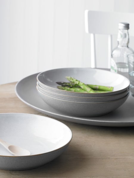 Denby Set of 4 Light Grey Elements Pasta Bowls (M66447) | £64