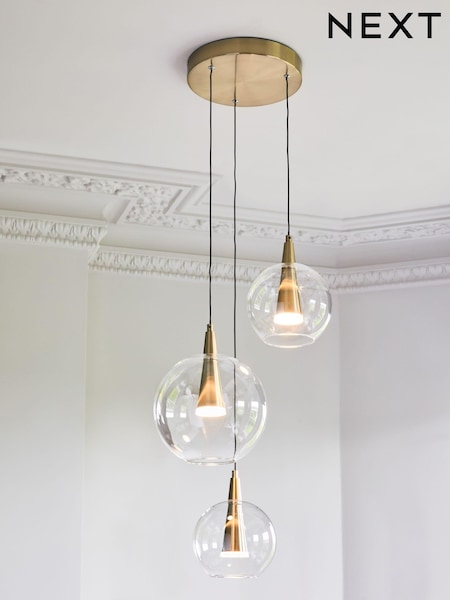 Brass Elara 3 Light Cluster Ceiling Light (M66554) | £160
