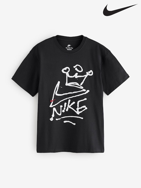 Black - Regular Nike Graphic Loose Fit T-shirt