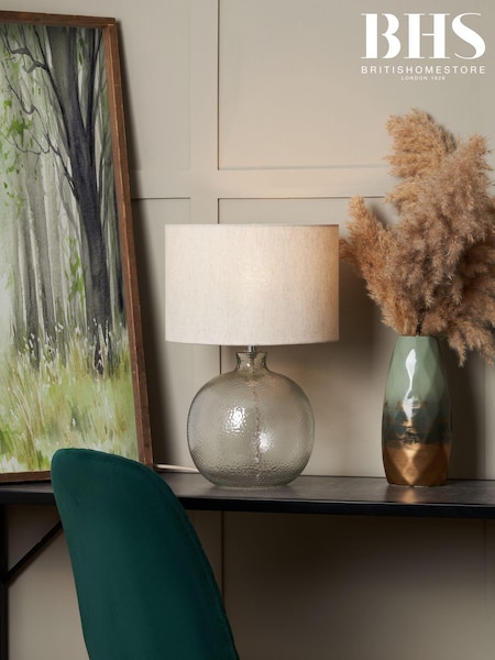 BHS Clear Alfie Bobble Glass Table Lamp (M67469) | £36