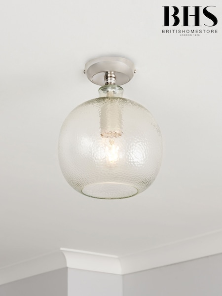 BHS Clear Alfie Bobble Glass Flush Ceiling Light (M67471) | £60