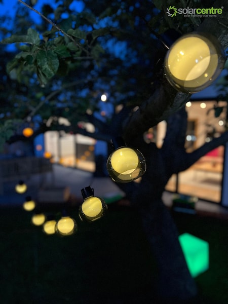 SolarCentre Set of 20 Clear Elan Solar Smoked Festoon Lights (M67502) | £25