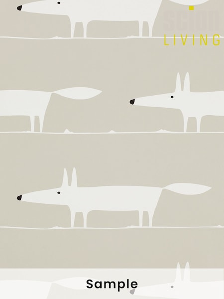 Scion White Mr Fox Wallpaper Sample Wallpaper (M67911) | £1
