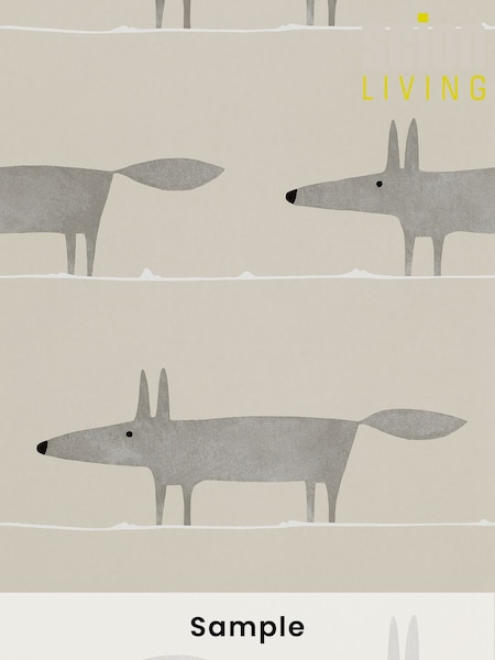 Scion Silver Mr Fox Wallpaper Sample Wallpaper (M67912) | £1