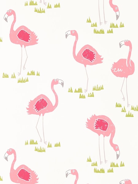 Scion Pink Felicity Flamingo Wallpaper Sample Children's Wallpaper (M67920) | £1