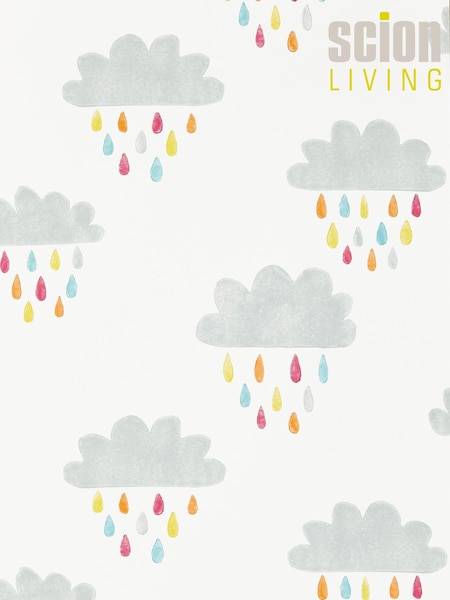 Scion Grey April Showers Wallpaper Sample Wallpaper (M67925) | £1