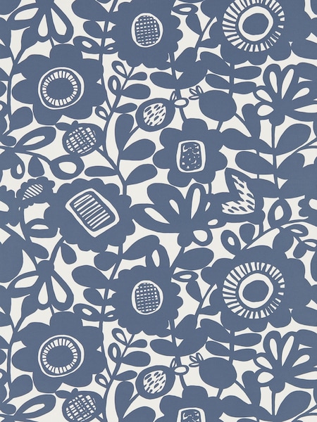Scion Blue Kukkia Wallpaper (M67938) | £1