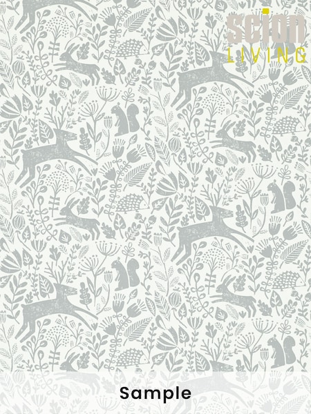 Scion Pewter Grey Kelda Wallpaper Sample Wallpaper (M67969) | £1