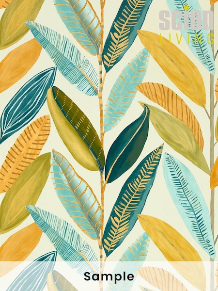 Scion Orange Hikkaduwa Leaves Wallpaper (M67992) | £1