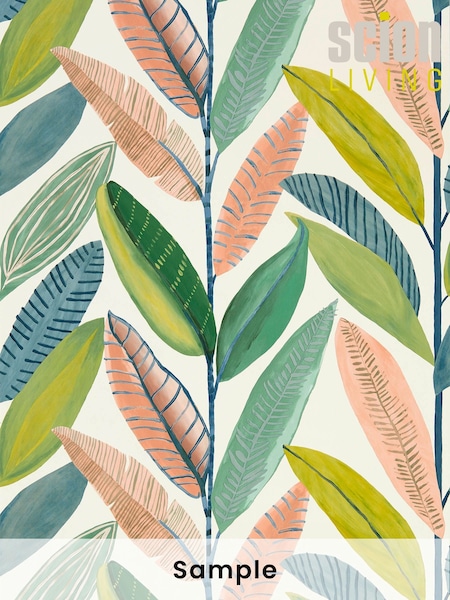 Scion Green Hikkaduwa Wallpaper Sample (M67994) | £1