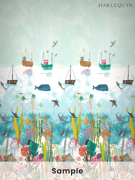 Harlequin Blue Above & Below Wallpaper Sample Children's Wallpaper (M68094) | £1