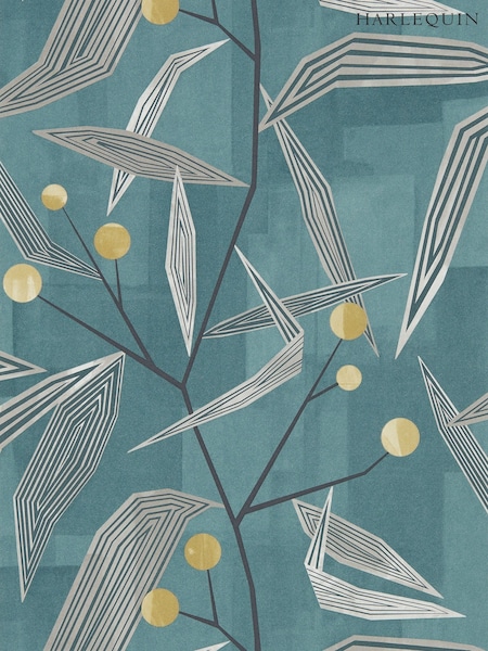 Harlequin Teal Entity Wallpaper Sample Wallpaper (M68113) | £1