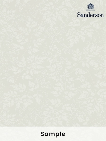 Sanderson Home Grey Spring Leaves Wallpaper Sample Wallpaper (M68141) | £1