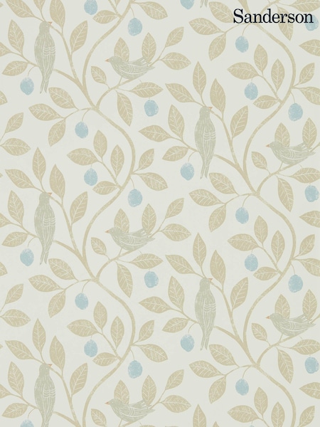 Sanderson Blue Damson Wallpaper Sample (M68148) | £1