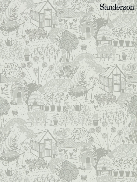 Sanderson Home Grey The Allotment Wallpaper (M68160) | £1