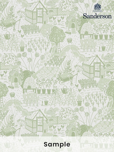 Sanderson Home Green The Allotment Wallpaper (M68161) | £1