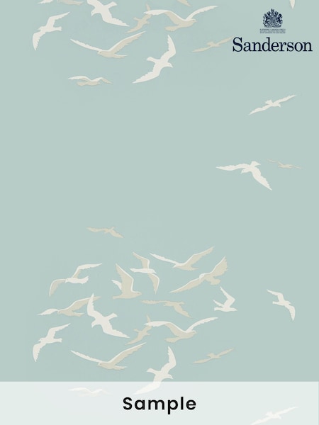 Sanderson Home Blue Larina Wallpaper Sample Wallpaper (M68167) | £1