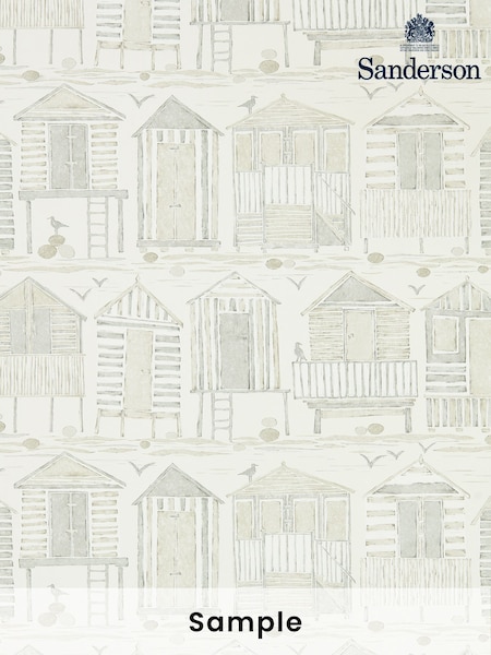 Sanderson Home Natural Beach Huts Wallpaper (M68175) | £1