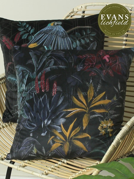 Evans Lichfield Black Zinara Cushion (M69114) | £17