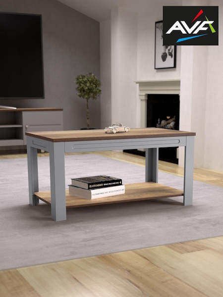 AVF Grey Whitesands Rustic Wood Effect Coffee Table (M70230) | £120
