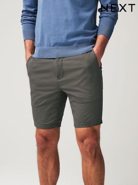 Charcoal Grey Skinny Fit Stretch Chinos Shorts (M70285) | £20