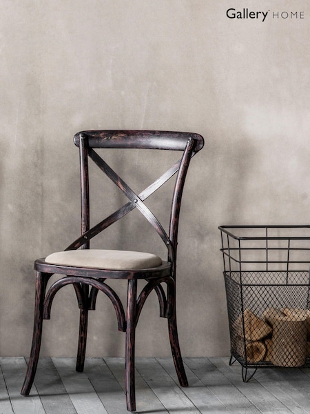 Gallery Home Set of 2 Black Boston Dining Chairs (M72781) | £280