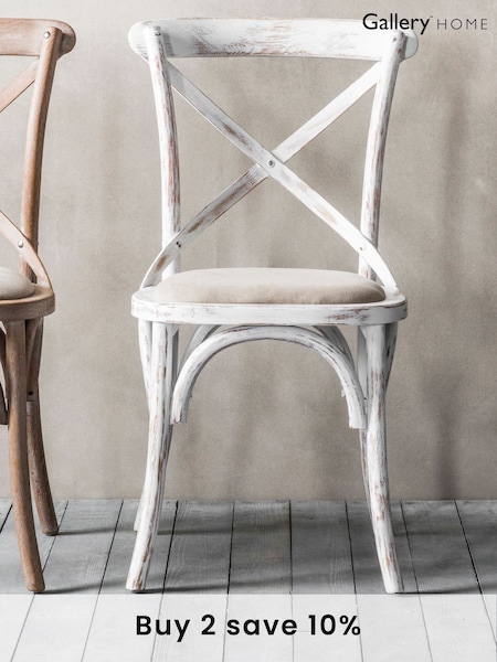 Gallery Home Set of 2 White Boston Dining Chairs (M72783) | £280