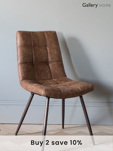 Gallery Home Set of 2 Brown Dallas Dining Chairs (M72787) | £355
