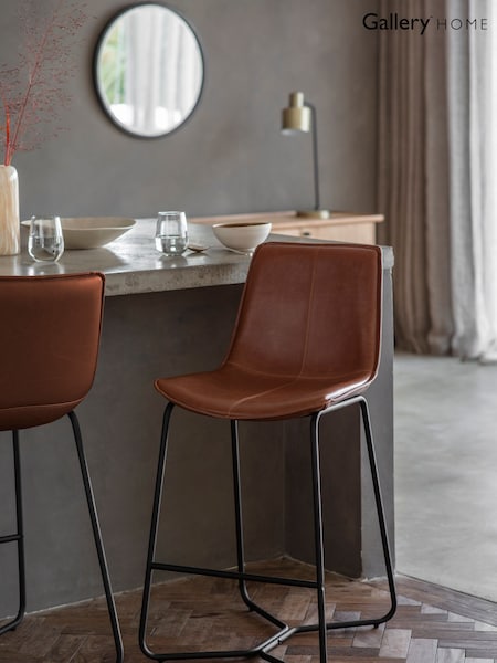 Gallery Home Set of 2 Brown Texas Bar Stools (M72805) | £243